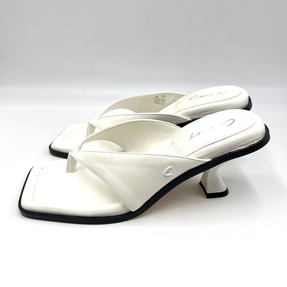 Circus NY Sam Edelman Size 7 Frances White Heels Mules Sandals Shoes - Picture 6 of 15